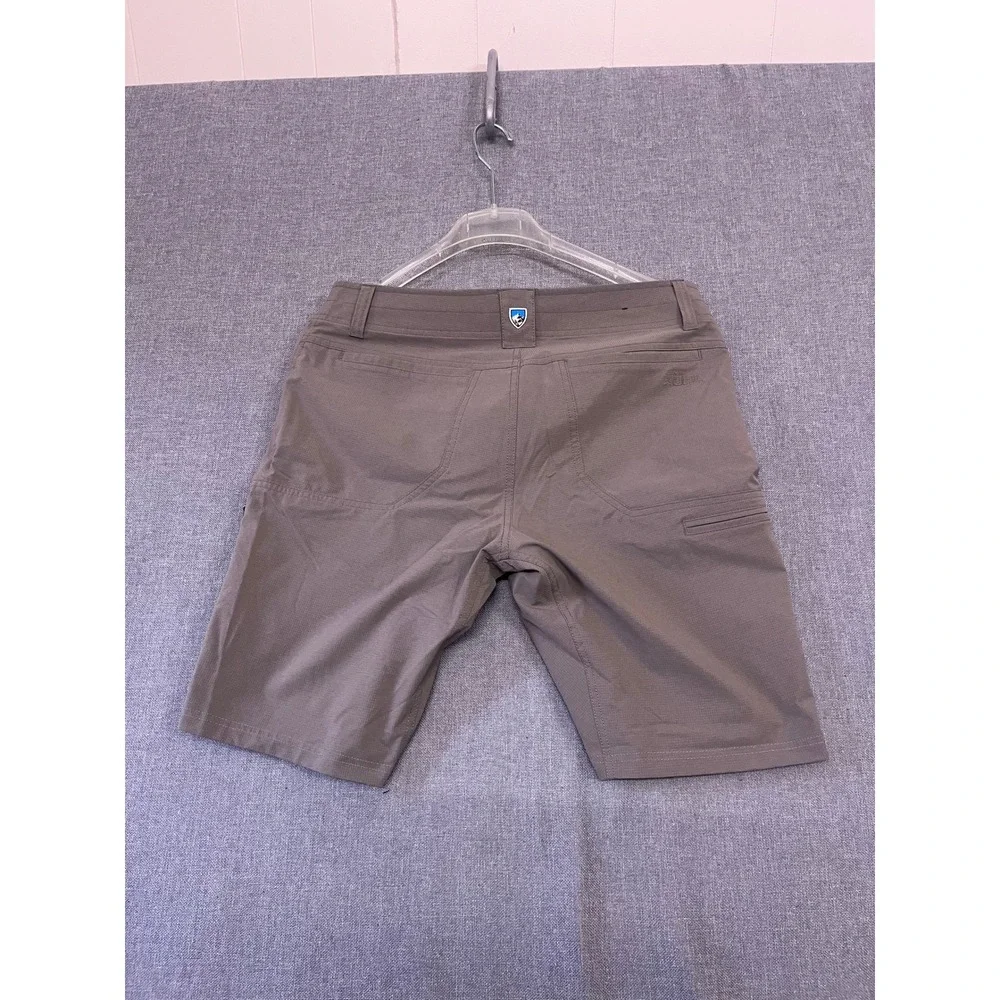 Kuhl Renegade Men 34 Khaki Tan Hiking Shorts Ripstop Technical Cargo 10 Inseam